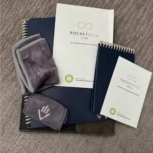 Rocketbook Core and Mini Smart Notebook Set - Blue and Gray